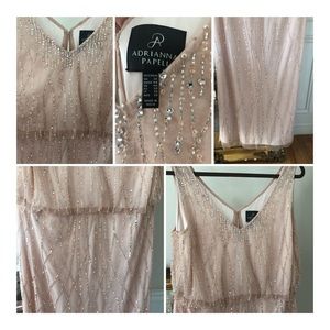 Adrianna Pappell blouson dress blush size 16